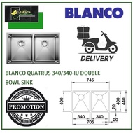 BLANCO QUATRUS R15 340/340-IU DOUBLE BOWL SINK