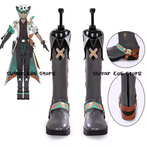 Game Genshin Impact Ifa Cosplay Shoes Boots Ifa PU Leather For Women Men Halloween Carnival Role Pla