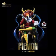 T1 Studio - Digimon - Piemon & Tonosama Gekomon Resin Statue GK Anime Figure