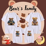 [2-3 Days Delivery] Family Shirt Bears (White) Is Cotton 1