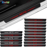 4pcs Carbon Fibercar Car Protector Door Sticker For Volvo S60 XC90 V40 V50 V60 S90 V90 XC60 XC40 C30