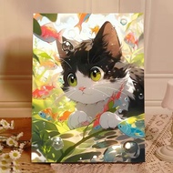 JINYOU paint by number cute cat acrylic paint diy cartoon coloring handmade room decoration painting 20x30/30x40cm