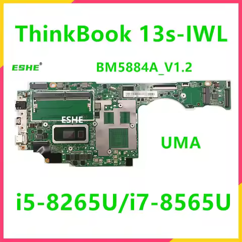 For Lenovo ThinkBook 13S 13s-IWL Laptop Motherboard 5B20S42587 5B20S42586 With I5 8265U I7 8565U DDR