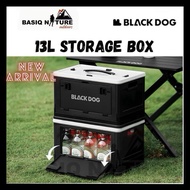 BasiqNature Blackdog Camping Storage Box 13L Capacity Foldable Lightweight Portable Outdoor Tablewar