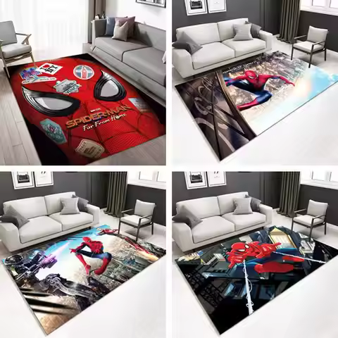 Marvel Spiderman Carpet Fashion Spider Man Peter Parker Lounge Rug Miles Morales Gwen Spider-Man Bed