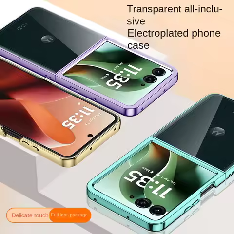 Slim Transparent Electroplated Protect Case For Motorola Razr 60 Ultra Razr60 Moto Razr 50 razr+ 202