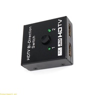Best 2 Input HDTV Switcher 4K UHD 60Hz Syncs Sound Video for PC Projectors TV