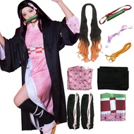 IOKTSS Shinobu Mitsuri Giyuu Kimono Cosplay Costume Women Anime Cosplay Kimono Robe Outfit With Wigs