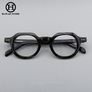 【Brand New】 HAWAII Fashion Luxury Decoration Round Style Glasses Acetate Frame Ins Cool Popular Bran