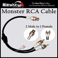 RCA Cable 2 Male To 1 Female Monster Style Design