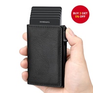 Carbon Fiber RFID Wallet for Men, Aluminum Alloy Magnetic Card Holder with Money Clip, Slim Anti-The