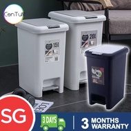 [SG] Step Pedal Bin 2 Ways Opening Trash Bin Rubbish Bin Waste Bin in 8L 15L 20L White Black