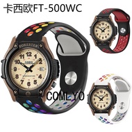 Suitable for Casio FT-500WC Forester AW80V5B 3B Watch Strap Silicone Soft Sports Comfortable