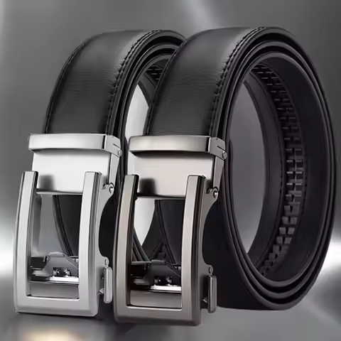 Fashionable and Versatile True Belt for Young Men, Casual Cowhide Belt, Simple Belt, Youth Business 