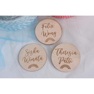 Baby Name Engraved Plywood Signage |Custom Baby Nameplate