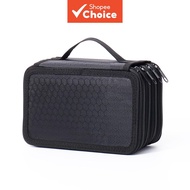 Large 4-Zipper Unisex Pencil Case with Carry Handle, 72-Pen Capacity, Multi-Compartment Storage  Sar