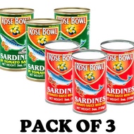 Rose Bowl Sardines in Tomato Sauce 155g Pack of 3 Cans CC CHEFS