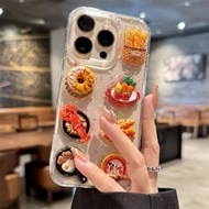 Creative 3D Glue Food Transparent Phone Case for Samsung Galaxy S25ultra S24 S23 S22ultra Note20 Not