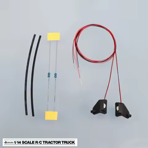 LED Front Wheel Eyebrow Lights Yellow Lamp for 1/14 Tamiya RC Truck Tipper SCANIA 770S 56368 LESU Di