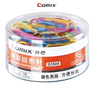 Comix B3509 คลิปหนีบกระดาษโลหะ สีสันสดใส 29mm 50 ชิ้น