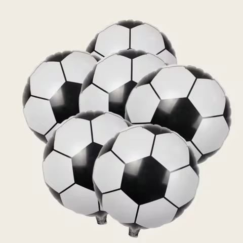 6pcs 18inches Soccer Balloons Themed Decorations Soccer Ball Balloons For Birthday Sports Graduation
