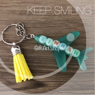 handmade name keychain customise 3D aeroplane airplane travel class tag for kids Christmas Birthday 