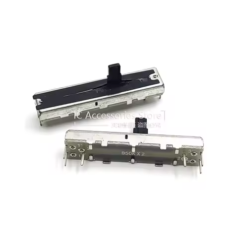 3PCS SC302G SC-302G 45MM Dual Sliding Potentiometer B50K B50KX2 Mixer Slide Fader 6-Pin Handle Lengt