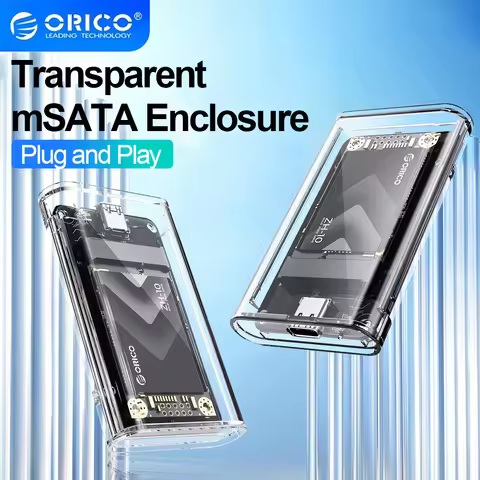 ORICO Transparent Mini mSATA SSD Case To Type-C SSD Enclosure Adapter External Adapter 5Gbps for mSA