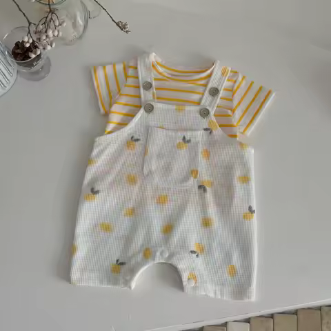 New Summer Newborn Clothes Kids Baby Girls Rompers New Kids Baby Girls Lemon Baby Rompers Clothes