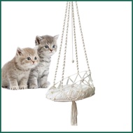 Cat Swing Bed Boho Swing Bed Hammock for Indoor Cats Pet Cat Beddings Comfortable with Removable Cushion for juasg juasg