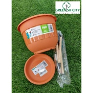 <GardenMart4U> BABA BI-2016 Biodegradable Flower Pot Pasu Bunga+ 941 Saucer+ 3 Mini Gardening Tools 