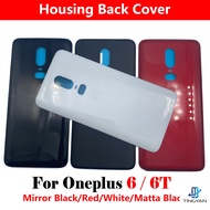 New Glass Back Cover For OnePlus 6 T Housing Rear Door Battery Cover For OnePlus 6 6T Case Replacement With Adhesive Sticker