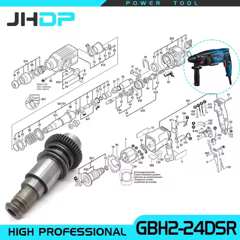 Guide Tube Assembly Replace For Bosch GBH2-24DSR GBH 2-24 DS DSR GBH2SR Rotary Hammer 1616490060 Not