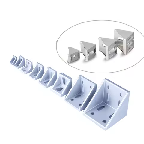 10/15/25/50Pcs Aluminum 2020 2028 2040 3030 3060 Corner Bracket Fittings Corner Angle Bracket for Co