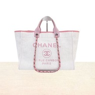 Chanel Deauville Tote bag ( Pink / white )