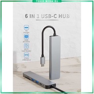 USB Hub Type C 6 in 1 HDMI 4K Display PD Fast Charge Adaptor - BK6