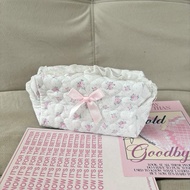 Mocorie - Cherratey Puffy Coquette Pencil Case & Makeup Pouch Puffy Ribbon Bow Pouch & Pencil Case P