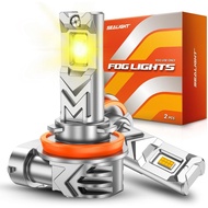 SEALIGHT H16 H11 H8 led fog light bulb Yellow, 800% Brightness 14000 Lumens 3500K Amber Yellow H11 F