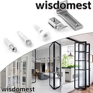 WISDOMEST Bi Fold Door Pivots, Stainless Steel Durable Closet Door Brackets, Accessories Hardware Guide Wheel Track