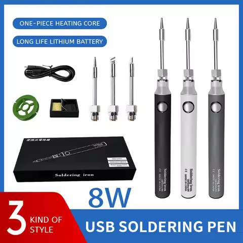 8W USB Wireless Lithium Battery Soldering Iron 5V Portable Soldering Pen Rechargeable Temperature Co