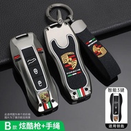 For Porsche Macan Boxster Cayman Panamera 718 911 986 987 981 971 Taycan Cayenne Car Key Case Cover 