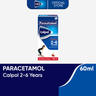 Calpol Strawberry Flavor (2-6 Years Old) Suspension 60ml Paracetamol for Fever