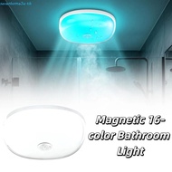 SEVENHOME3E Rechargeable Shower Light, 6 Inch 16 Colors Waterproof Shower Light, Colors Touch Remote