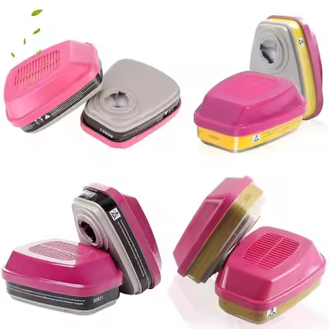 Gas Mask Filter Box Accessories 60926, 60923, 60921 - Multi-Gas/Vapor Cartridge/Filter with P100 Pro