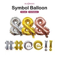 16 Inch Symbol Foil Balloon Hashtag # Raya 2024 And & Alias @ Percentage %  Question Mark ? Alphabet