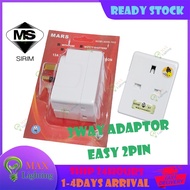 13A 3 WAY ADAPTOR 2PIN FRIENDLY [SIRIM]