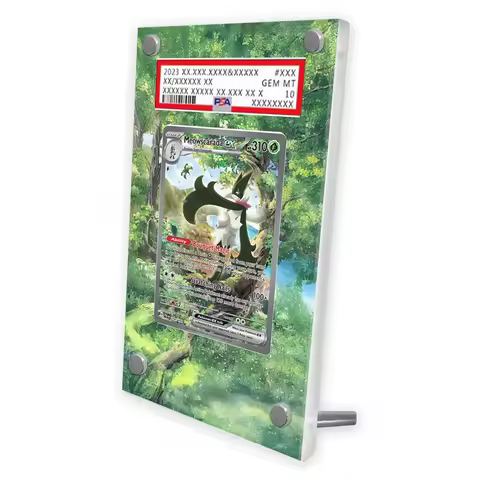 Anime Pokemon Ptcg SV2 Meowscarada Card Extended Art Psa Display Case Anime Collection Card Extended