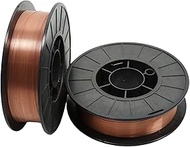 2 Spool 0.023 Inch Solid Mig Welding Wire 10 Pound Spool ER70S-6 Mild Steel Welding Wire (0.6 MM)