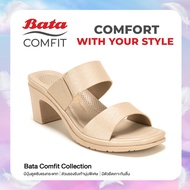 Bata บาจา Comfit รองเท้าเพื่อสุขภาพแบบสวม พร้อมเทคโนโลยีคุชชั่น ส้นสูง 2 นิ้ว สำหรับผู้หญิง สีทอง 7018031 สีแดง 7015031