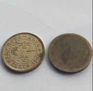 罕有英女皇香港1965年錯體一毫，有輪邊，